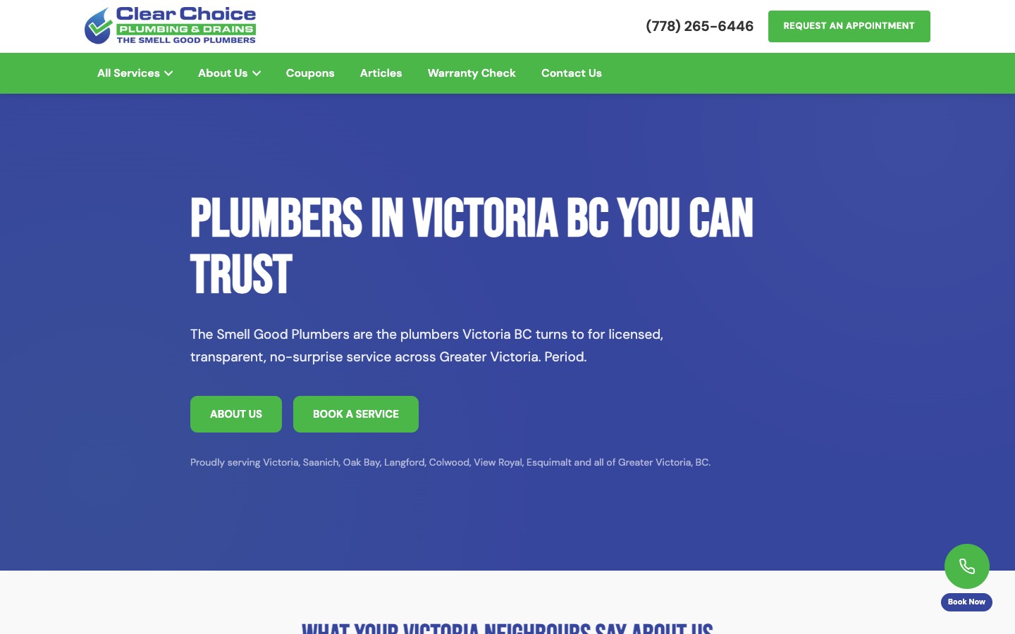 The current homepage